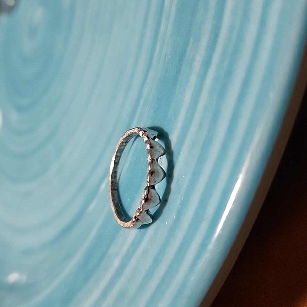 SILVER HEART RING SIZE SMALL (4-6)